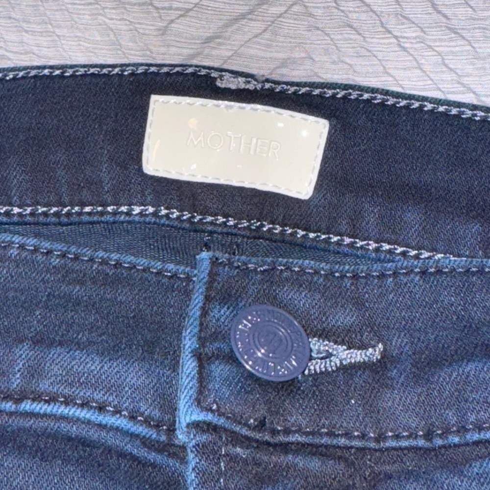 MOTHER High Rise Dark Blue Jeans